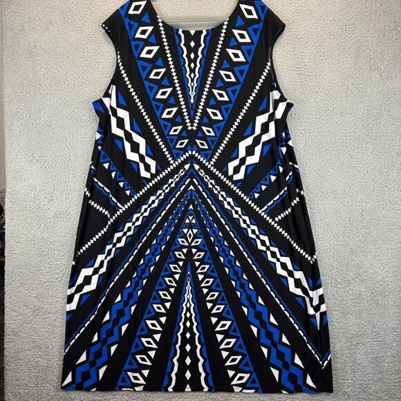 Catherines Dress 4X Artsy Bold Maximalist Embellished Stretchy Beaded Shift - Picture 7 of 9